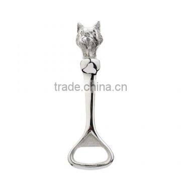 Popular stainless steel product souvenir gift custom shape fox head bottle opener