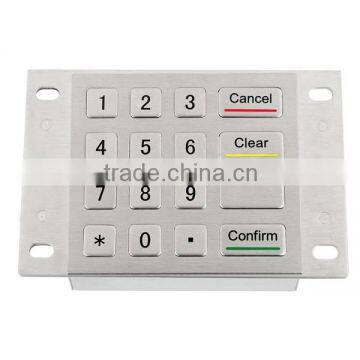 Manufacturer Metal Keys Access Control System Black Metal Keypad photo-3