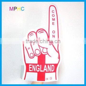 Olympic Sports Cheering Country Flag Design England EVA/PU Sponge Foam Hand Finger