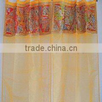 SARI FABRIC CURTAINS HANDMADE CURTAIN PENAL