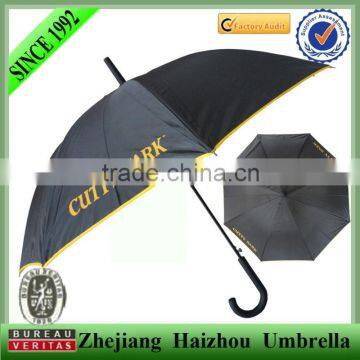 double layer J shape handle straight rain umbrella