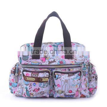 Multifunction print diaper mommy baby nappy shoulder bag