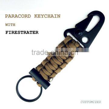 Paracord Survival Keychain with firestarter for Ultralight Backpacking & Adventure Camping                        
                                                Quality Choice