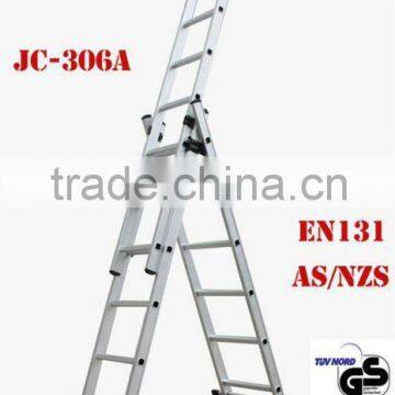 Professional manufacture Aluminium 3-section ladder Extension ladder EN131