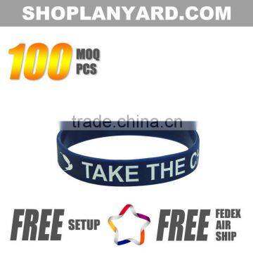Free Sample Custom Silicon Wristband No Minimum Order