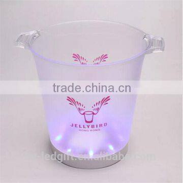Flashing logo printing led bucket colorful LED ice bucket