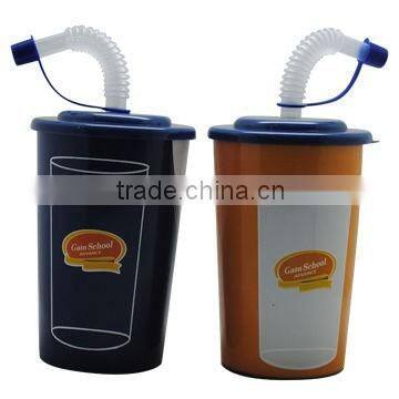 Factory Wholesale Tumbler With Straw and Photo Insert Layer or Thermosensitive Color Changing Decor