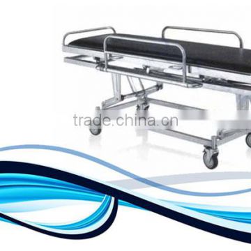 Hospital rescue stainless steel stretcher with 4 casters