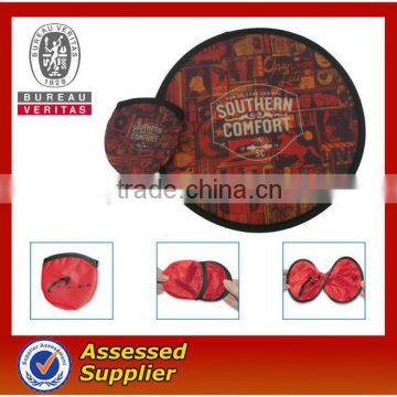 printed polyester foldable frisbee with pouch