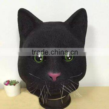 Novelty Latex Rubber Creepy Cat Head Mask Halloween Party Costume Decorations