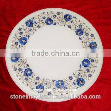 Inlay Coffee Round Marble Table Top