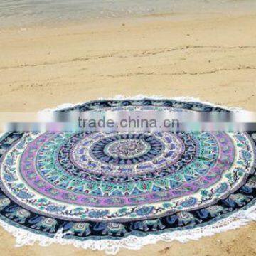 Indian Cotton Hippie Roundie Yoga Mat Beach Throw Designer Wall Hanging Mandala Tapestry Home Dorm Decor