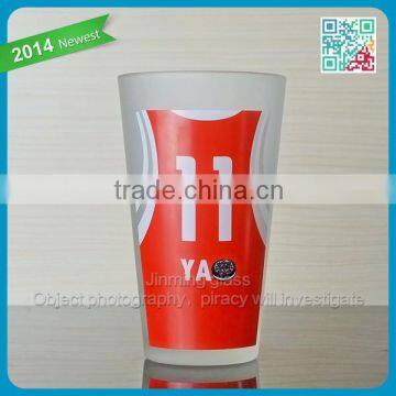 Yao Ming Logo Pint Glass Cup Frosted Glass Cup Pint Glasses No.11 Shirt Logo Print Pint Cup Glasses