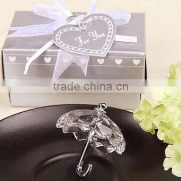 cute crystal umbrella figurines for wedding favors