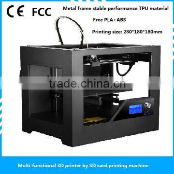 2015 New design hot style desktop SD card 3D printer PLA/ABS printer home office industrial 3D printing machine for sale