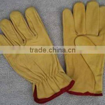 High Quality Leather Driver Gloves / Safety Gloves