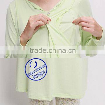Custom Made 100% Pima Cotton High Quality Long Sleeve Nursing Wears photo-5