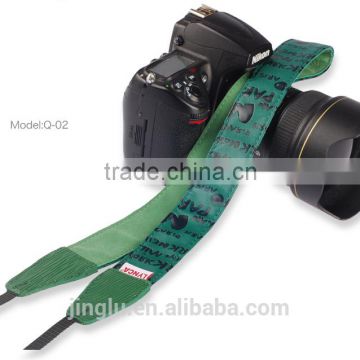 Green Leather Camera Strap Shoulder Neck Russian Series For DSLR for Canon for Nikon Q-02