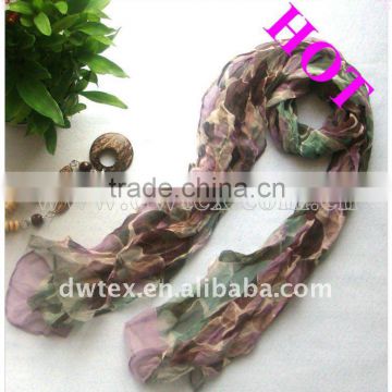 Pretty lady's batik silk scarf