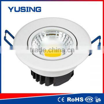 CE RoHs 100-240V COB 3W LED Recessed Downlight