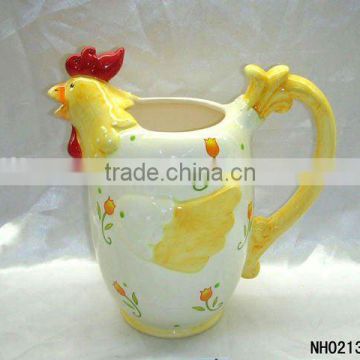 Easter chicken porcelain water jar