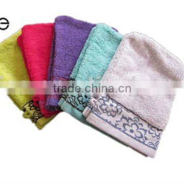 half twist cotton bath gloves