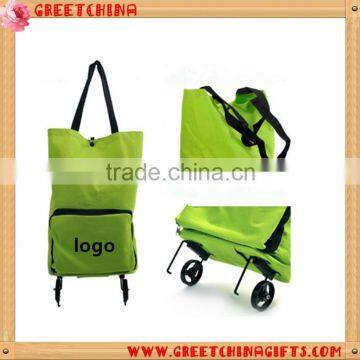 Colorful easy foldable shopping oxford trolley bag