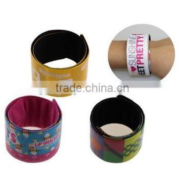 Cheap custom colorful pvc slap wrist bracelet