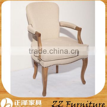 French Style Wooden Home Office Chair with Arm