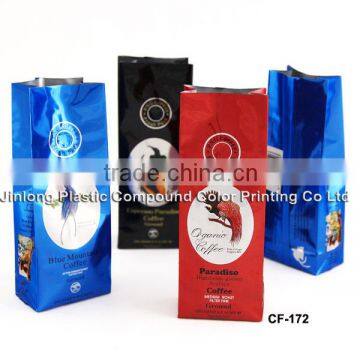 ground coffee bag with valve