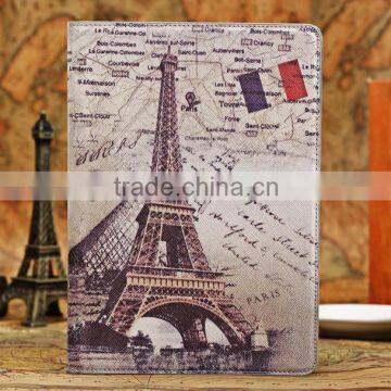 For iPad Air 5 Leather Case Smart Magentic Cover Eiffel Tower Stand Case