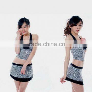 breathable nylon gold/sliver foil printed fabric for sexy girl dance dress