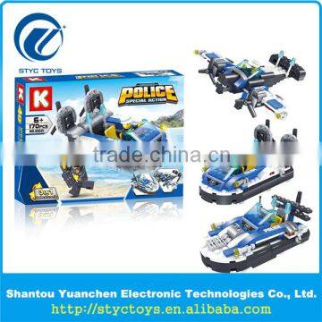 2016 New popular interesting 170pcs 3 IN 1 DIY ABS plastic building blocks sets bricks construction toys for children education