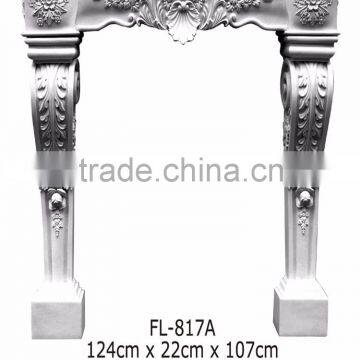 Polystyrene High Quality Beautiful PU Decorative White Marble Fireplace/freestanding Nero Marquina Marble Fireplace photo-4