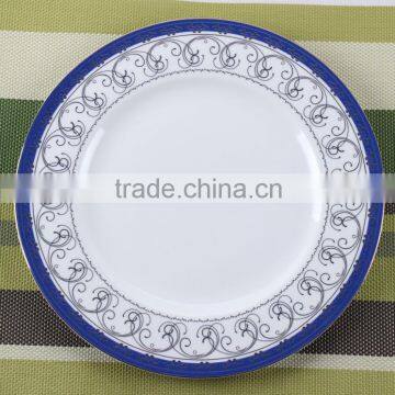 New bone china floral dinner plate, high quality charger plate