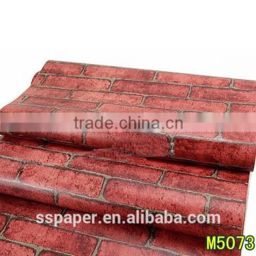 red color /self-adhesive wallpaper/3d brick leather wallpaper