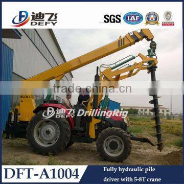 1-6m DFT-A1004 Portable Newest Auger drill machine with Crane