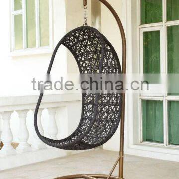 Modern PE rattan wicker outdoor/indoor hanging egg chair, hanging swing chairs