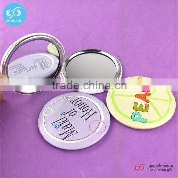 Promotion custom one side tin metal mirror wedding gift hand mirror                        
                                                Quality Choice