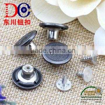 Unique Style and Logo Can be Customized Alloy Jeans Button