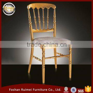 Wholesale Stackable Golden Banquet Aluminum Metal Wedding Chiavari Chair With Cushion Quality Choice photo-6