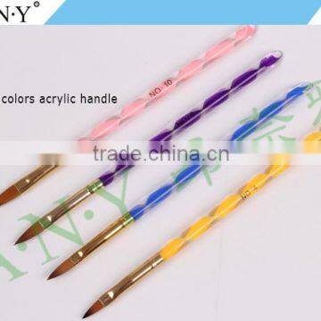 ANY Professional Nail Art Building Care 4PCS Wire Brush Set Pure Kolinsky Acylic Brush photo-5