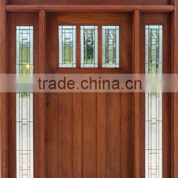 American style mahogany solid wood entrance door for villa