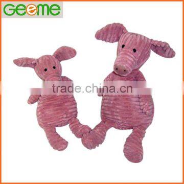 JM7866 Soft Corduroy Fabric Pig Shaped Toy