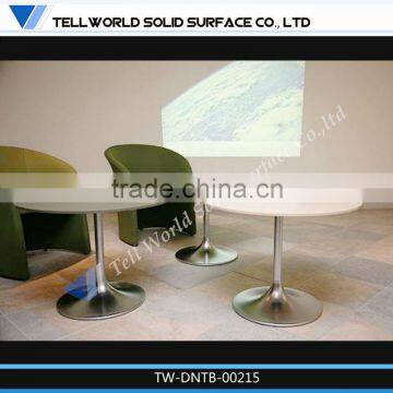 Custom sizes 4 Seats Artificial Stone Restaurant Dining Tables With Chairs