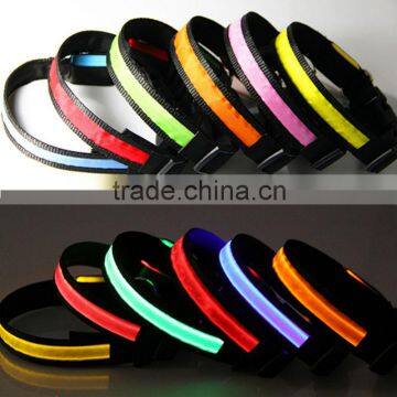 Latest multicolor led dog collar/lighting dog collar with fashionable design