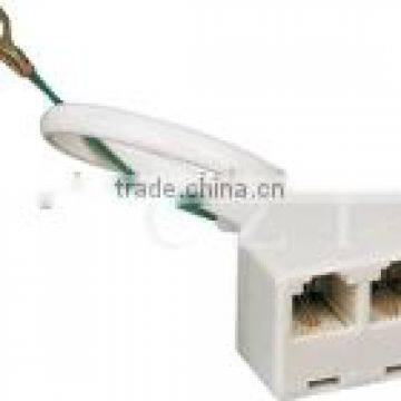 2*US RJ11 JACK TO Y TERMINAL WITH CORD