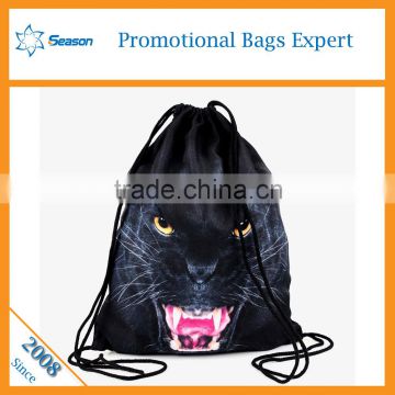 3d animal polyester backpack school bag large drawstring bags                        
                                                                                Supplier's Choice