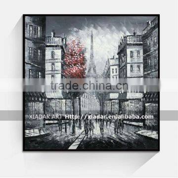 Shu1936 Landscape paris street scene knife oil painting for Living Room Decorative