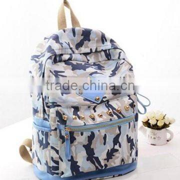 Canvas Bag with Nice Design Prevelant Rucksack Double Shoulders Bag Backpack